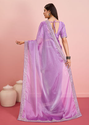 Magenta Jimmy Choo Saree With Blouse Piece