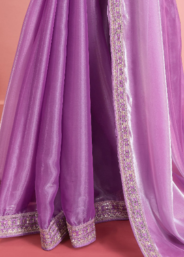 Magenta Silk Saree With Blouse Piece