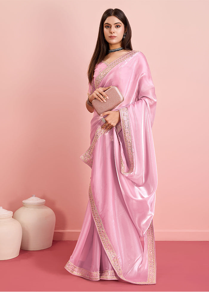 Peach Jimmy Choo Saree With Blouse Piece