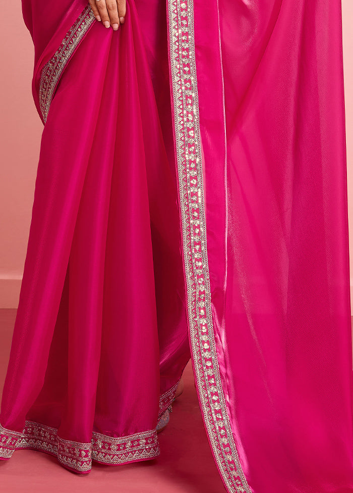 Red Jimmy Choo Saree With Blouse Piece