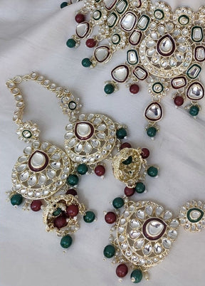 Maroon Alloy Jewellery Set