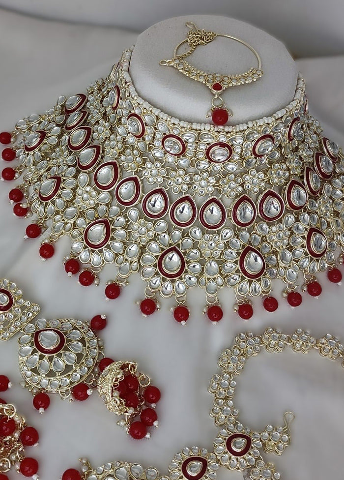 Red Alloy Jewellery Set