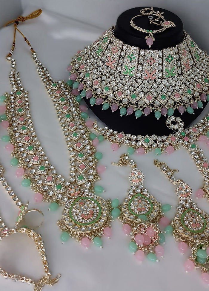 Mint Green Alloy Jewellery Set