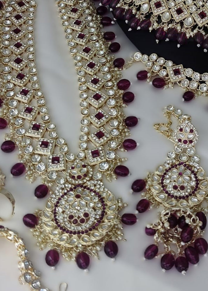 Purple Alloy Jewellery Set