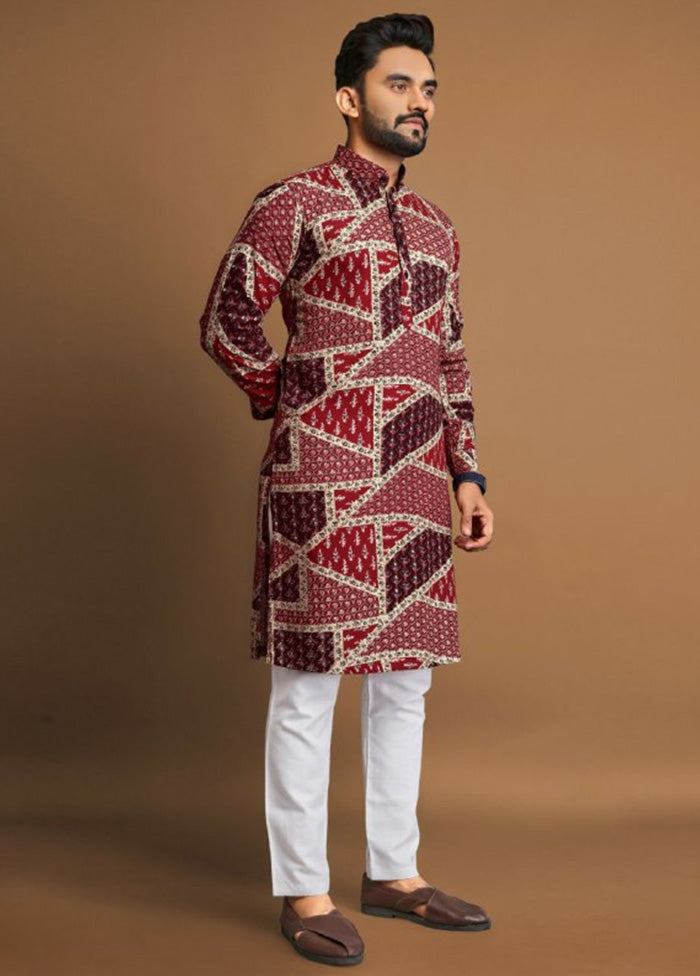 Multicolor Cotton Kurta And Pajama Set