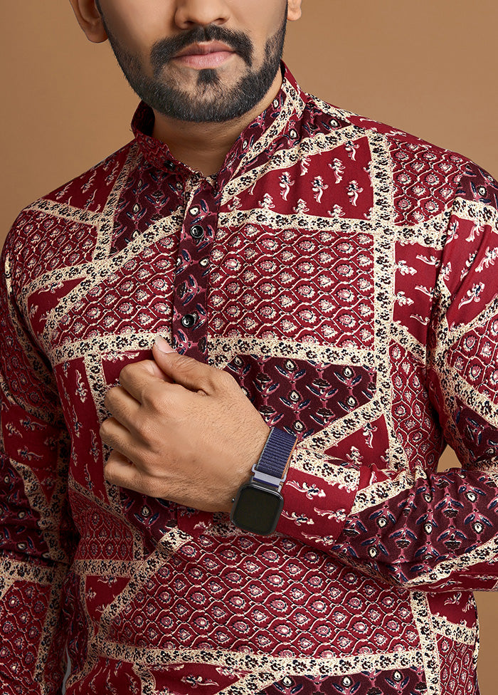 Multicolor Cotton Kurta And Pajama Set