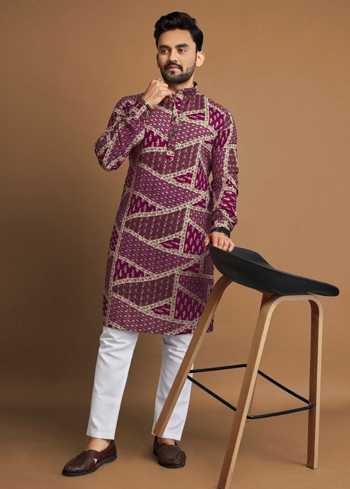 Multicolor Cotton Kurta And Pajama Set