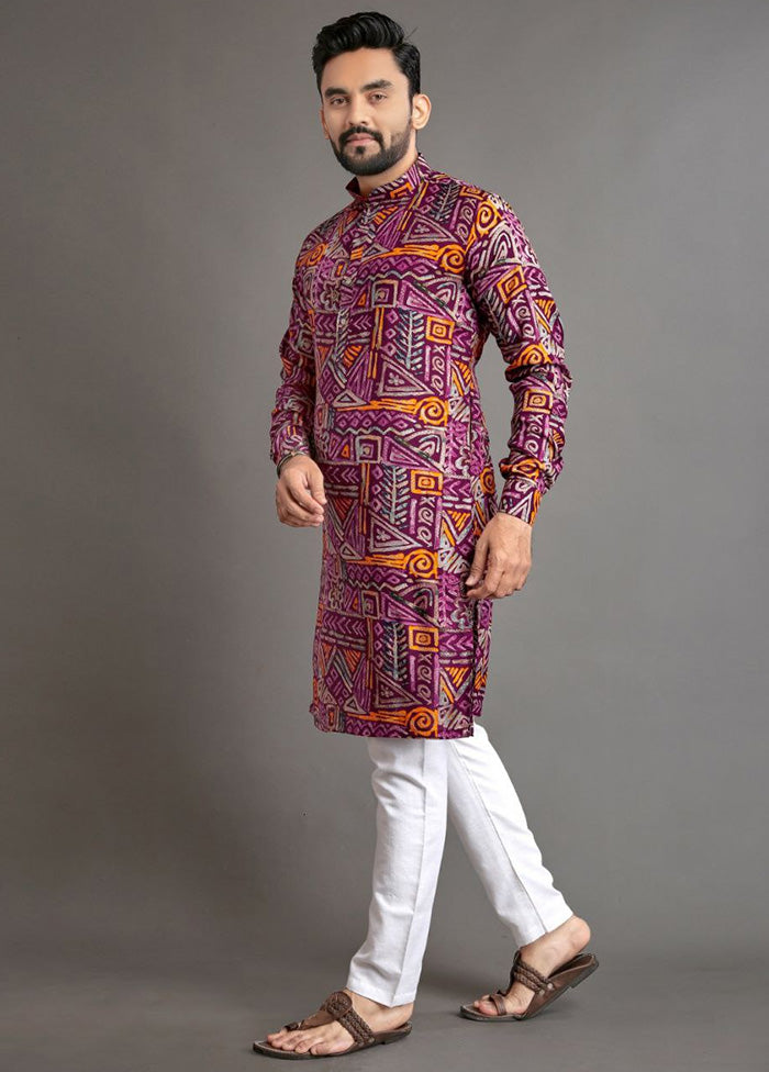 Multicolor Cotton Kurta And Pajama Set