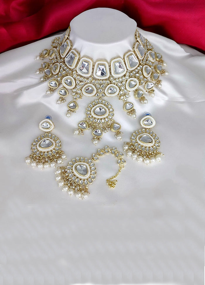 White Alloy Jewellery Set