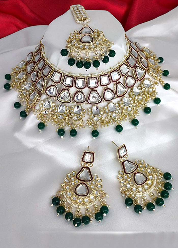 Maroon Alloy Jewellery Set