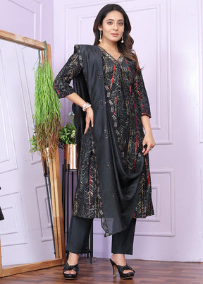 3 Pc Multicolor Readymade Silk Suit Set - Indian Silk House Agencies