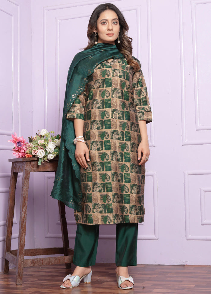 3 Pc Multicolor Readymade Viscose Suit Set