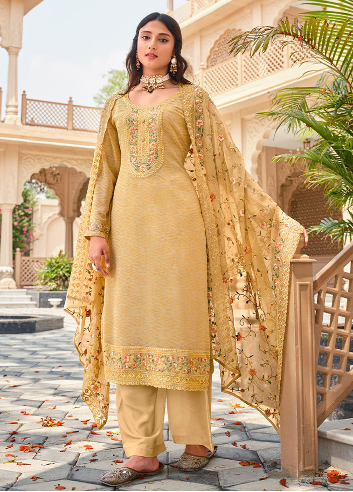 3 Pc Chiku Semi Stitched Georgette Suit Set