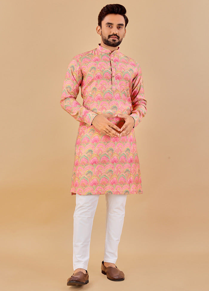 Multicolor Cotton Kurta And Pajama Set