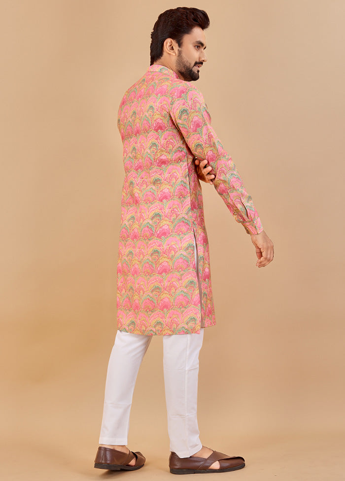 Multicolor Cotton Kurta And Pajama Set