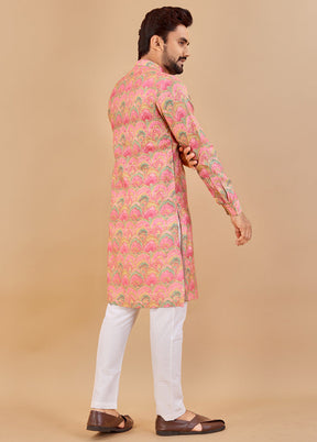 Multicolor Cotton Kurta And Pajama Set