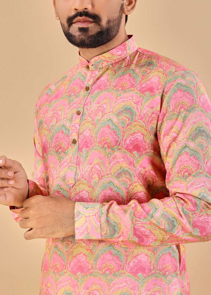 Multicolor Cotton Kurta And Pajama Set