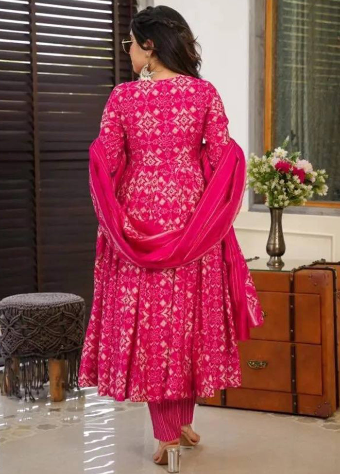 3 Pc Rani Readymade Silk Suit Set