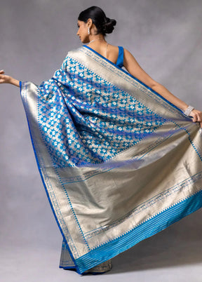 Firoza Banarasi Silk Saree With Blouse Piece