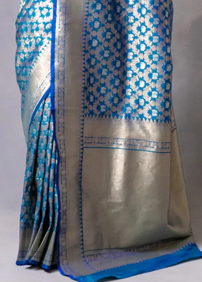 Firoza Banarasi Silk Saree With Blouse Piece