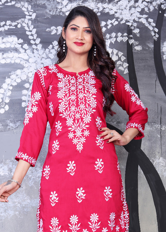 Pink Readymade Viscose Kurti