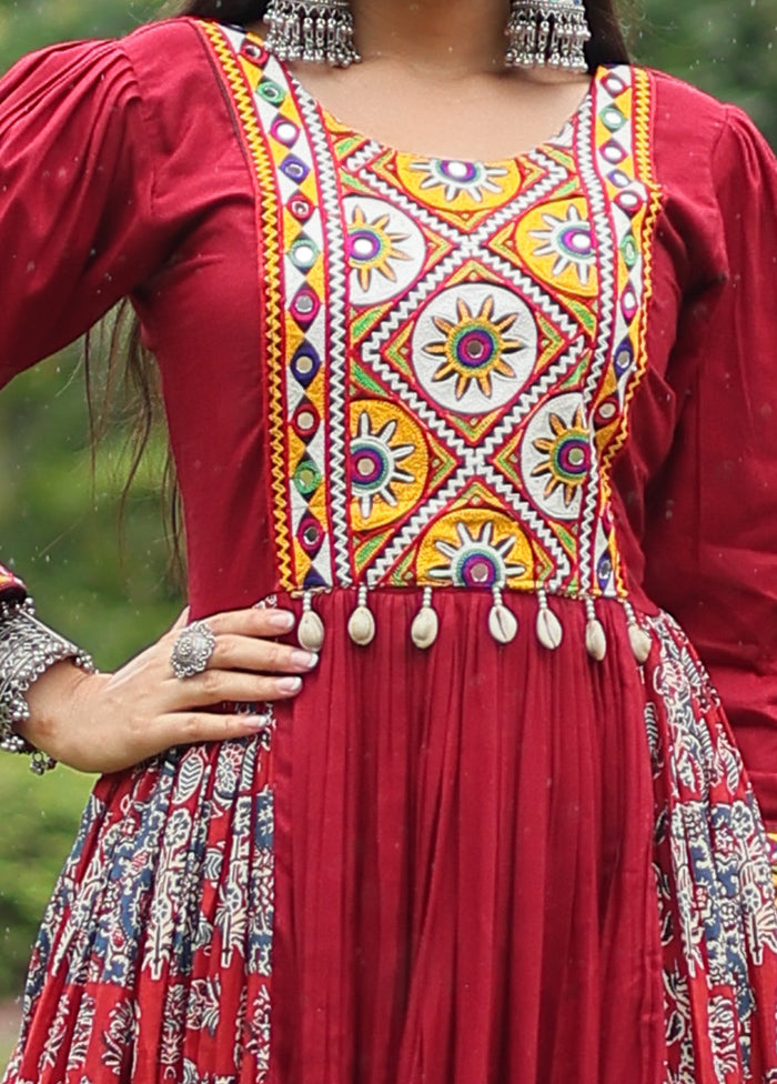 Multicolor Readymade Rayon Indian Dress