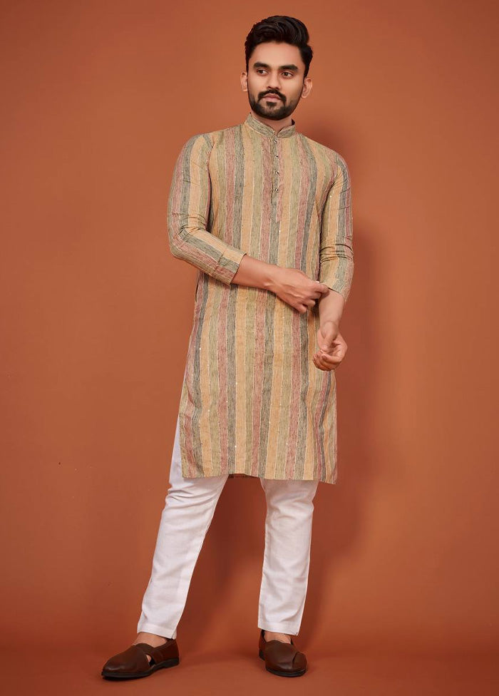 Multicolor Silk Kurta And Pajama Set