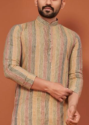 Multicolor Silk Kurta And Pajama Set