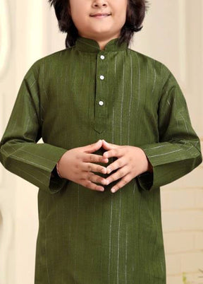 Mehendi Pure Cotton Kurta Pajama Set