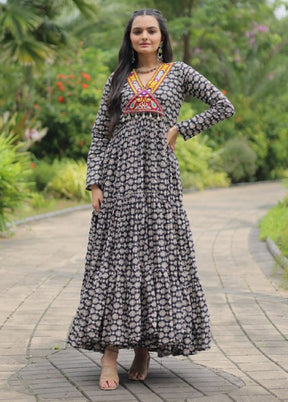 Multicolor Readymade Cotton Indian Dress