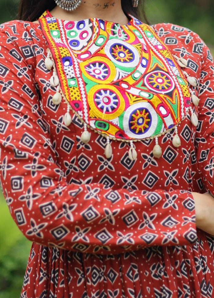 Multicolor Readymade Cotton Indian Dress