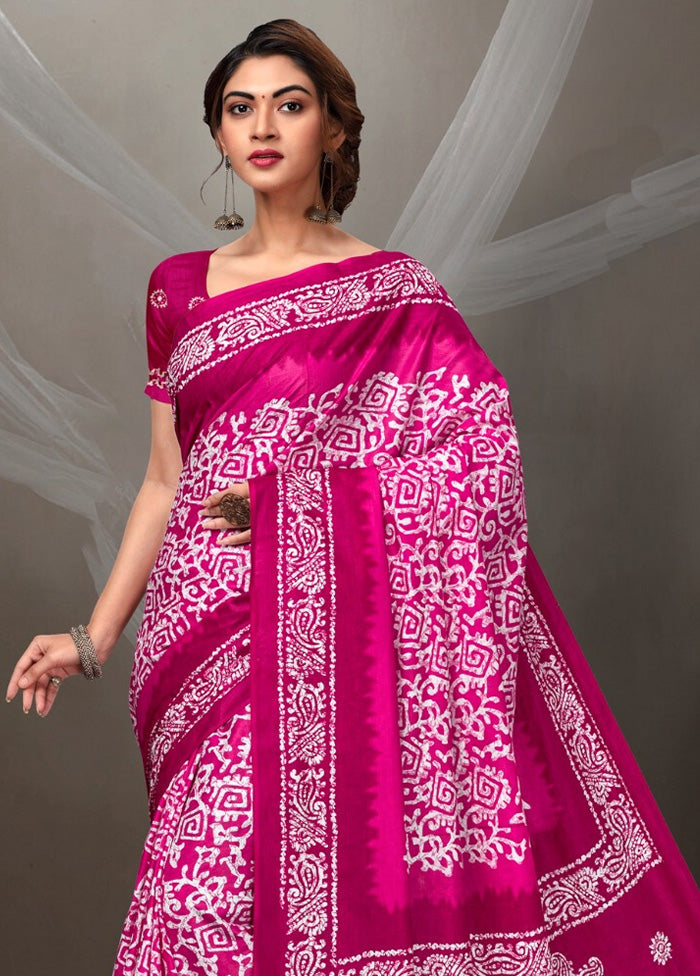 Multicolor Cotton Saree With Blouse Piece