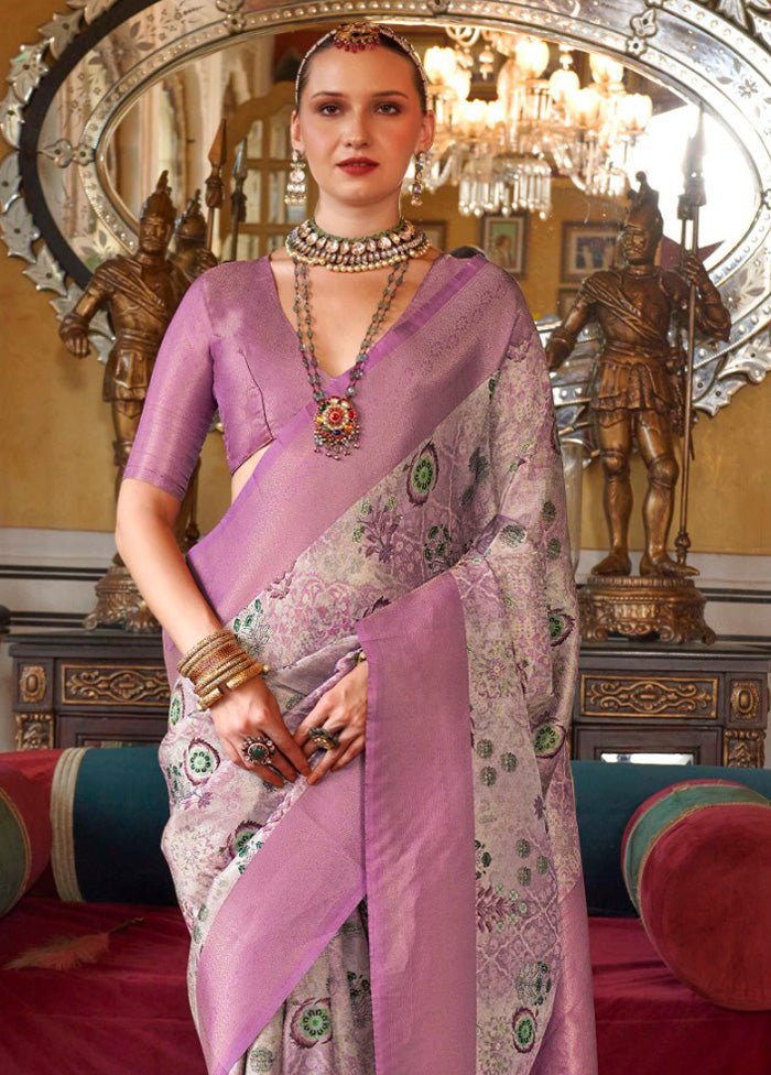 Multicolor Tussar Silk Saree With Blouse Piece