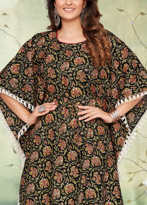 Multicolor Pure Readymade Cotton Kaftan