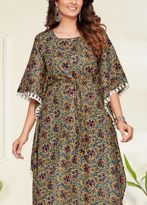 Multicolor Pure Readymade Cotton Kaftan