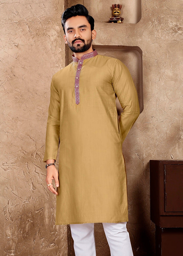 Mehendi Silk Kurta