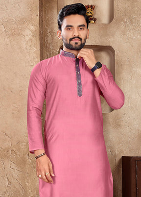 Pink Silk Kurta