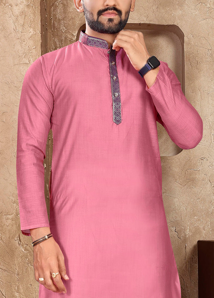 Pink Silk Kurta