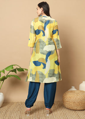 2 Pc Multicolor Readymade Silk Coord Set