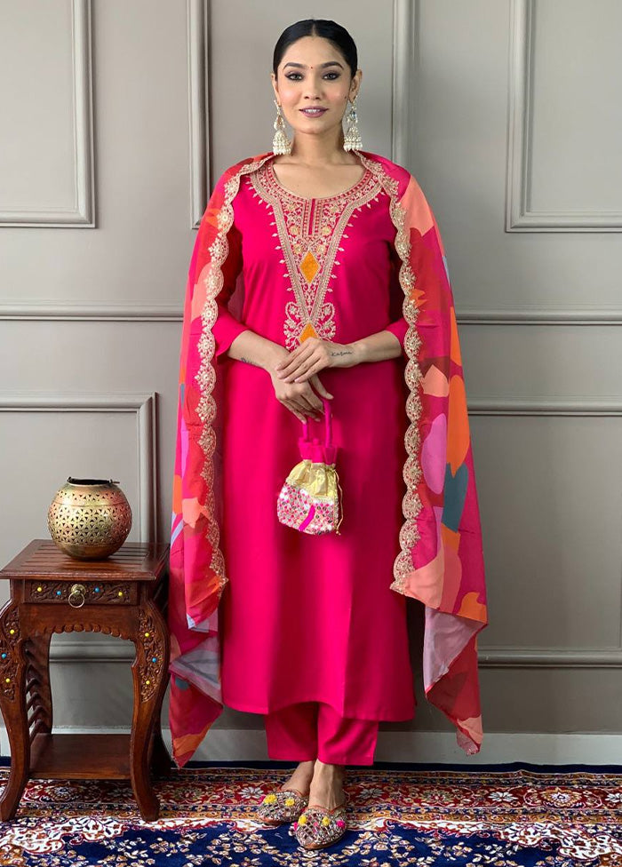 3 Pc Rani Readymade Viscose Suit Set