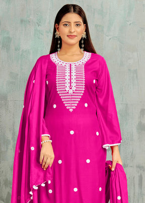 3 Pc Rani Unstitched Cotton Suit Set