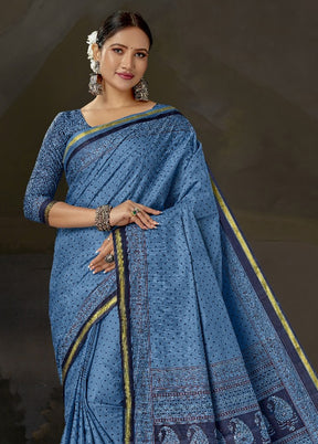 Multicolor Cotton Saree With Blouse Piece