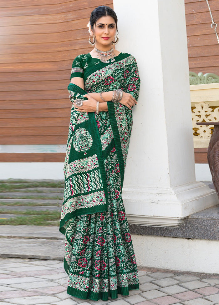 Multicolor Cotton Saree With Blouse Piece