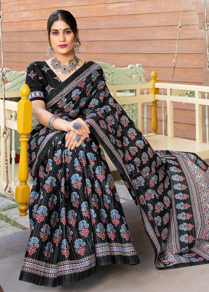 Multicolor Cotton Saree With Blouse Piece