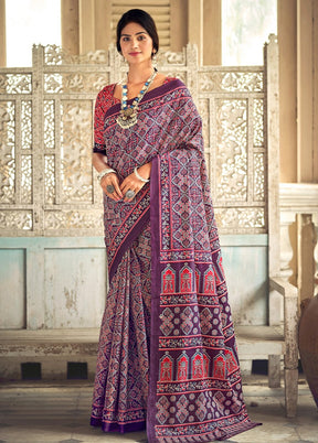 Multicolor Cotton Saree With Blouse Piece