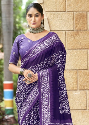 Multicolor Cotton Saree With Blouse Piece