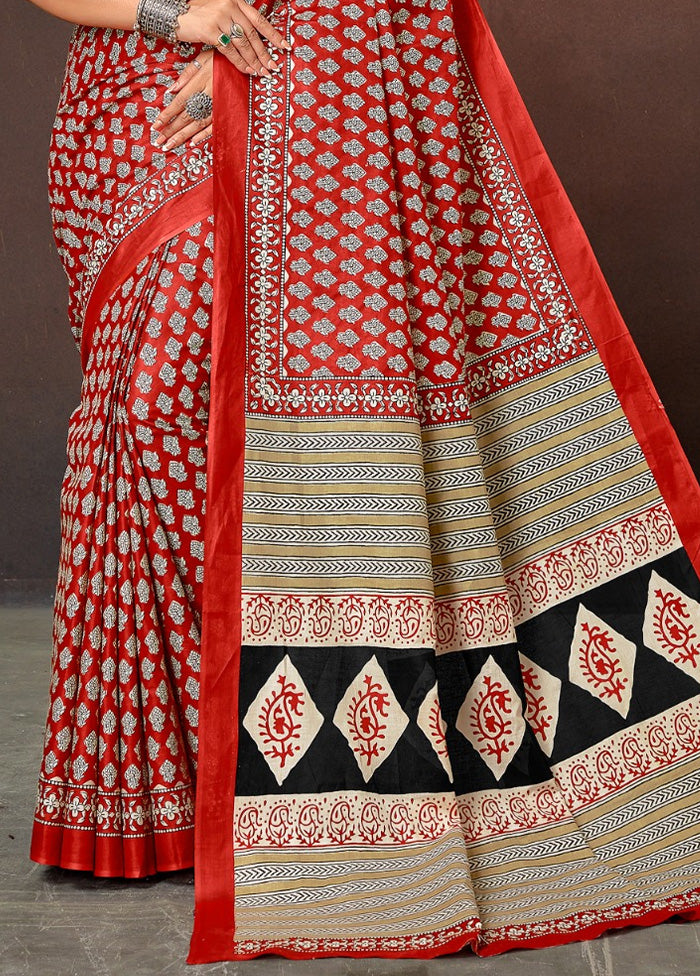 Multicolor Cotton Saree With Blouse Piece