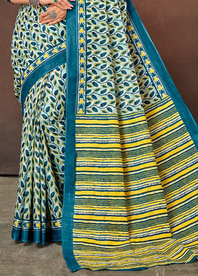 Multicolor Cotton Saree With Blouse Piece