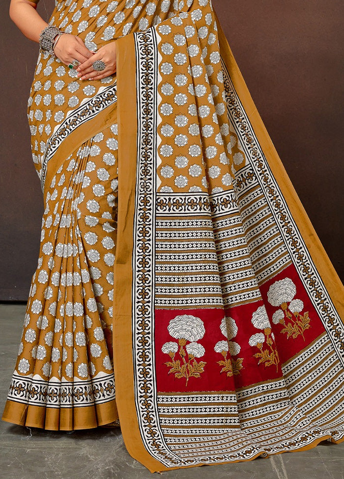 Multicolor Cotton Saree With Blouse Piece