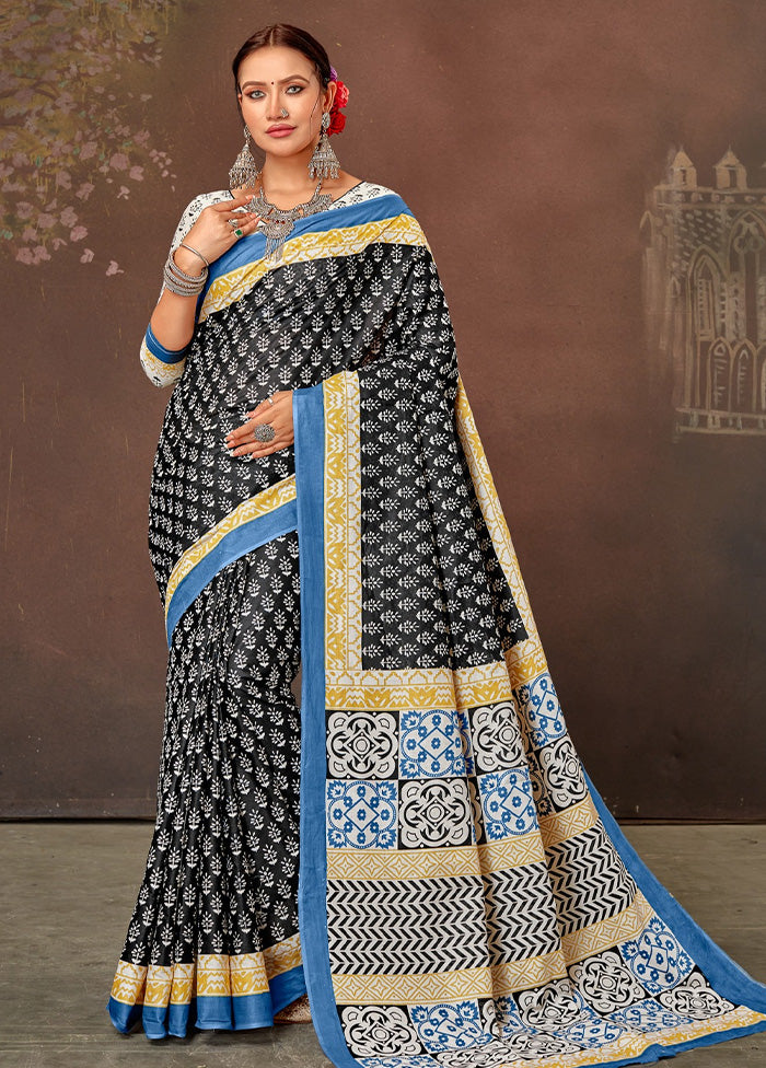 Multicolor Cotton Saree With Blouse Piece